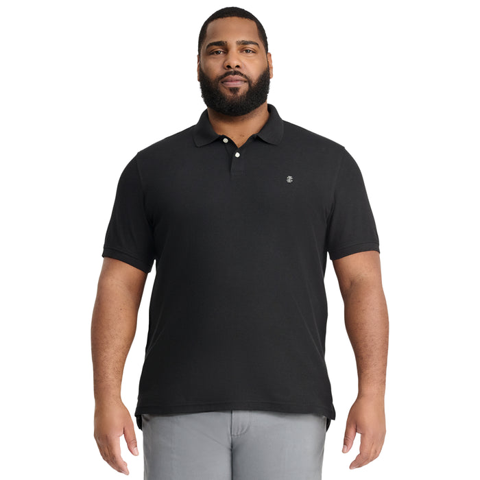 izod BIG & TALL ADVANTAGE PERFORMANCE POLO - BLACK