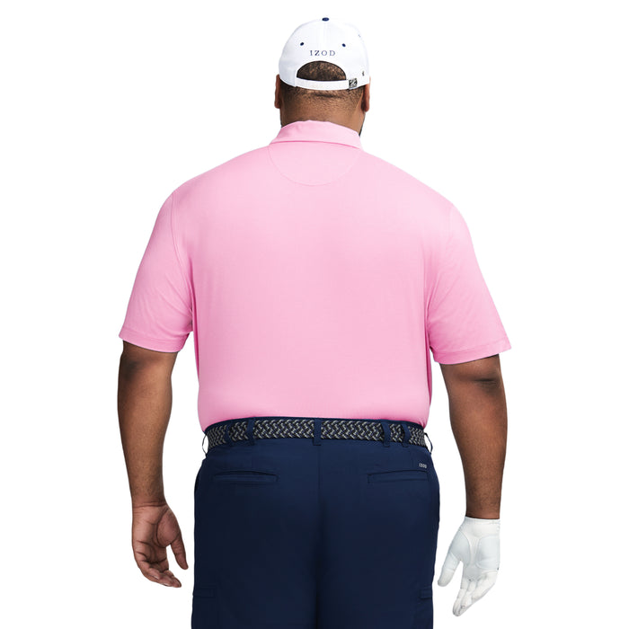Izod BIG & TALL GOLF SWINGFLEX MESH POLO - PRISM PINK