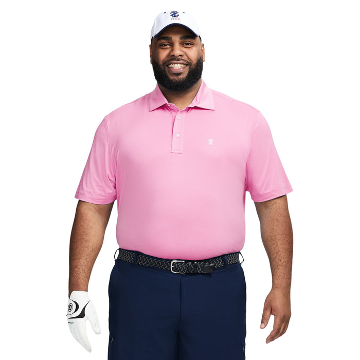 izod BIG & TALL GOLF SWINGFLEX MESH POLO - PRISM PINK