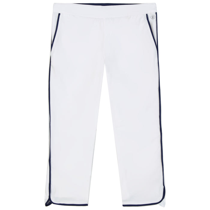 Izod BILLIE PIPED SOLID CAPRI PANT - BRIGHT WHITE