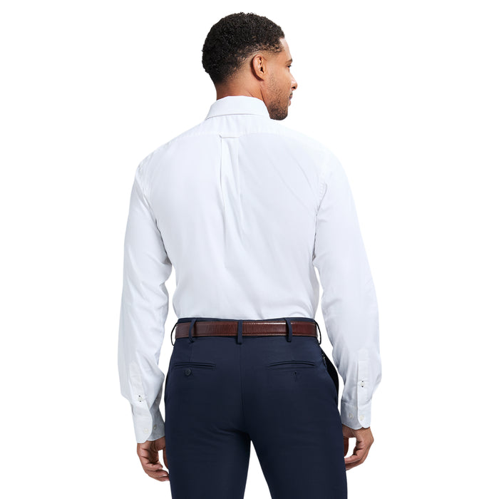 Izod COOL FX BUTTON DOWN DRESS SHIRT SLIM - WHITE