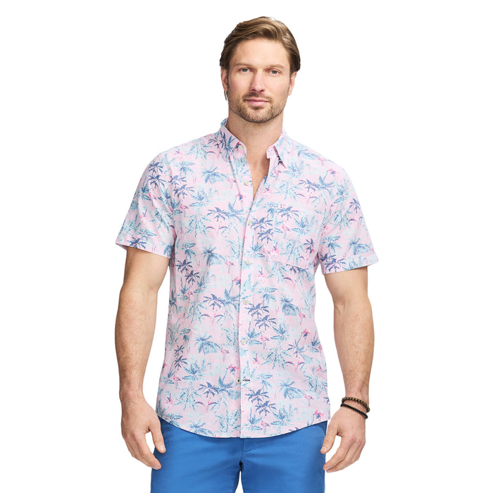 izod DOCKSIDE SHORT SLEEVE CHAMBRAY PRINTS - NOSEGAY