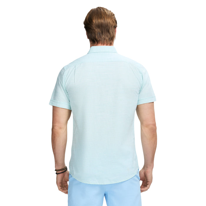 Izod DOCKSIDE SHORT SLEEVE CHAMBRAY SHIRT - WASABI