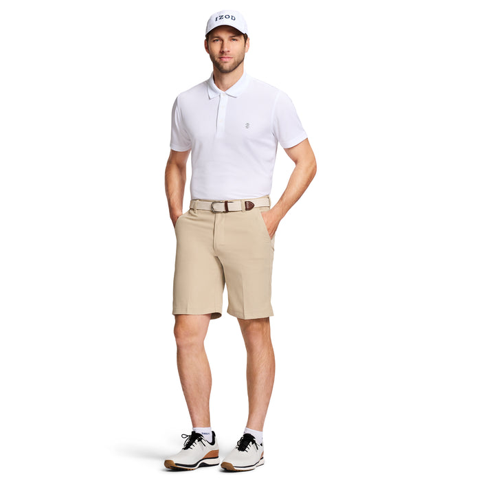 Izod GOLF 9.5" MICRO POLY CLASSIC FIT SHORT - R. KHAKI