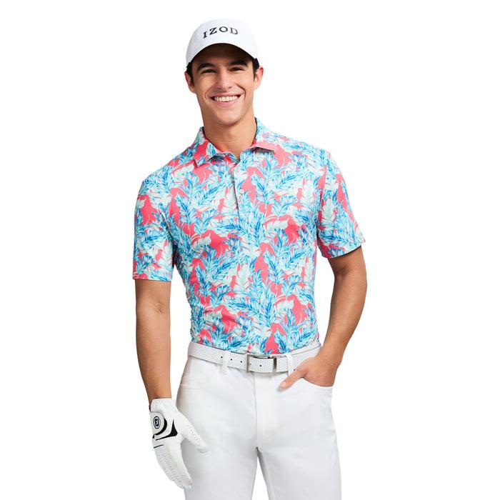 izod GOLF SWINGFLEX ELITE PRINTED POLO - DUBARRY