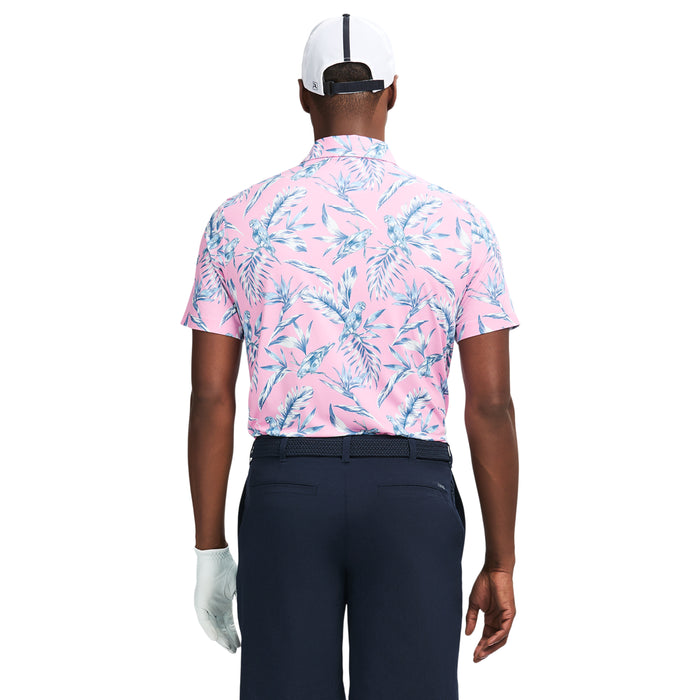 Izod GOLF SWINGFLEX ELITE PRINTED POLO - PRISM PINK