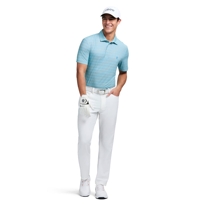 Izod GOLF SWINGFLEX ELITE STRIPE POLO - LIMPET SHELL