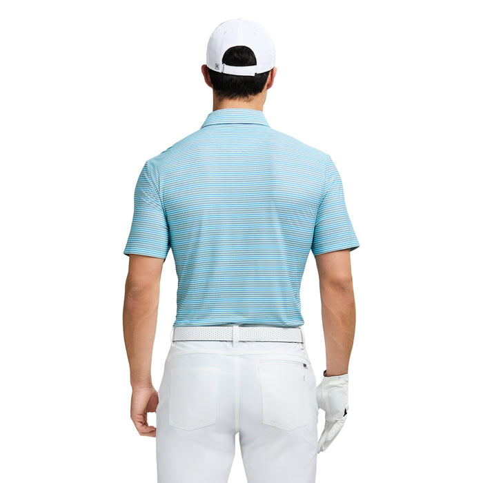 Izod GOLF SWINGFLEX ELITE STRIPE POLO - LIMPET SHELL