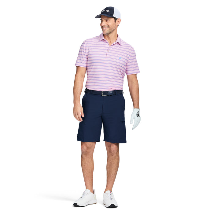 Izod GOLF SWINGFLEX ELITE STRIPE POLO - PRISM PINK