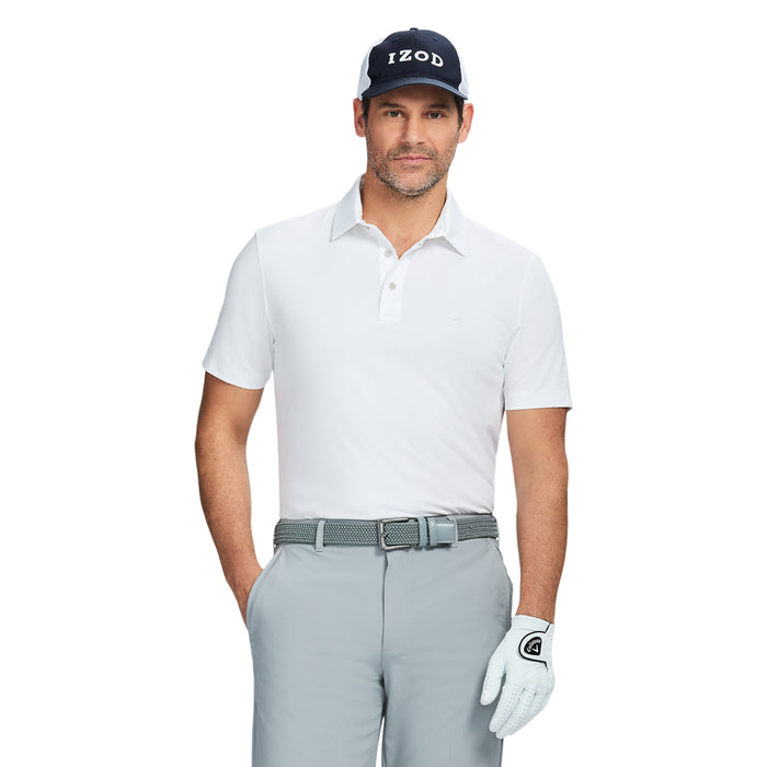 izod GOLF SWINGFLEX MESH POLO - BRIGHT WHITE