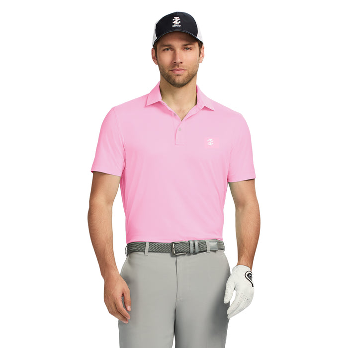 izod GOLF SWINGFLEX MESH POLO - PRISM PINK
