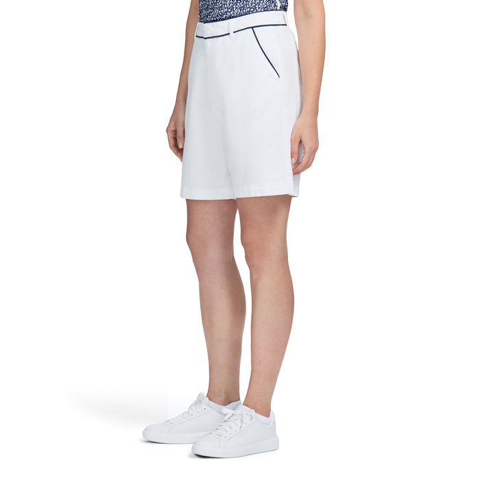 Izod MARTINA PIPED TWILL SHORT - BRIGHT WHITE