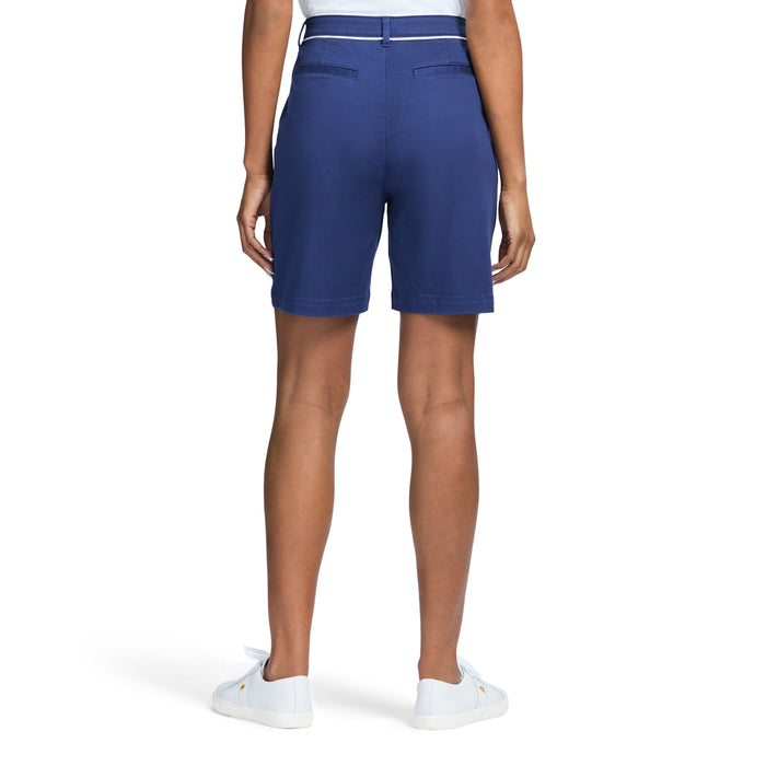 Izod MARTINA PIPED TWILL SHORT - MEDIEVAL BLUE