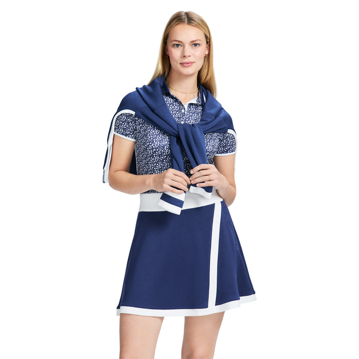 Izod PENNY PULL ON SKORT - MEDIEVAL BLUE