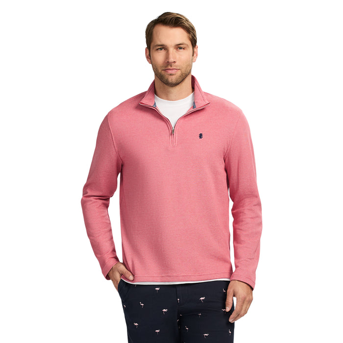 izod PERFORMANCE COMFORT QUARTER ZIP - HOLLY BERRY