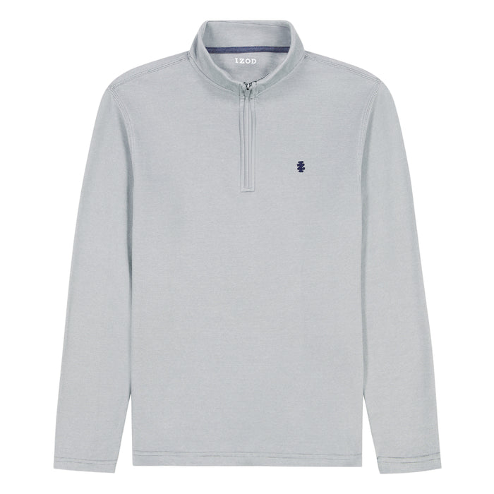 Izod PERFORMANCE COMFORT QUARTER ZIP - SMOKED PEARL
