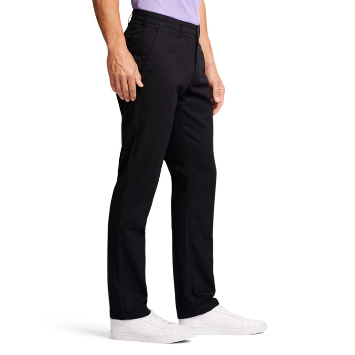 Izod PERFORMANCE FLAT FRONT CHINO PANTS - BLACK