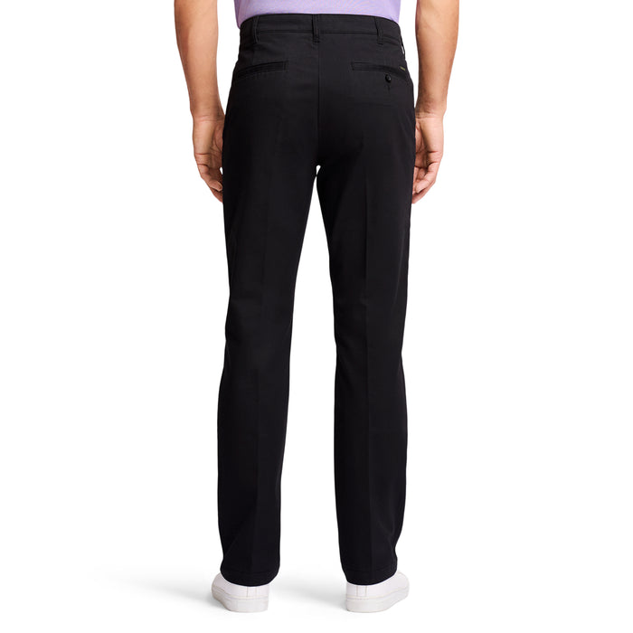 Izod PERFORMANCE FLAT FRONT CHINO PANTS - BLACK