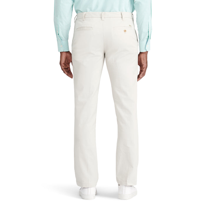 Izod PERFORMANCE FLAT FRONT CHINO PANTS - WARM PEARL