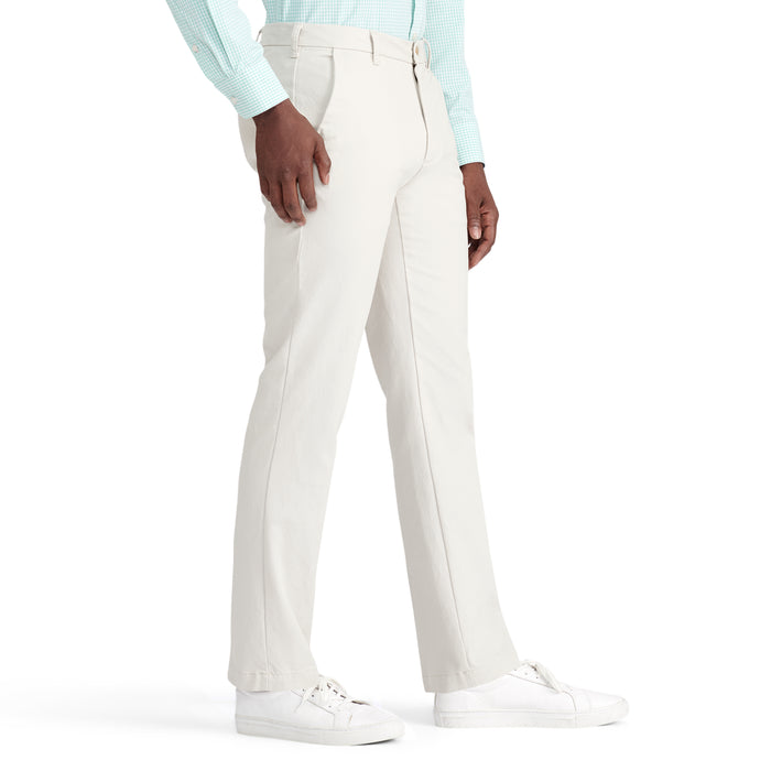 Izod PERFORMANCE FLAT FRONT CHINO PANTS - WARM PEARL