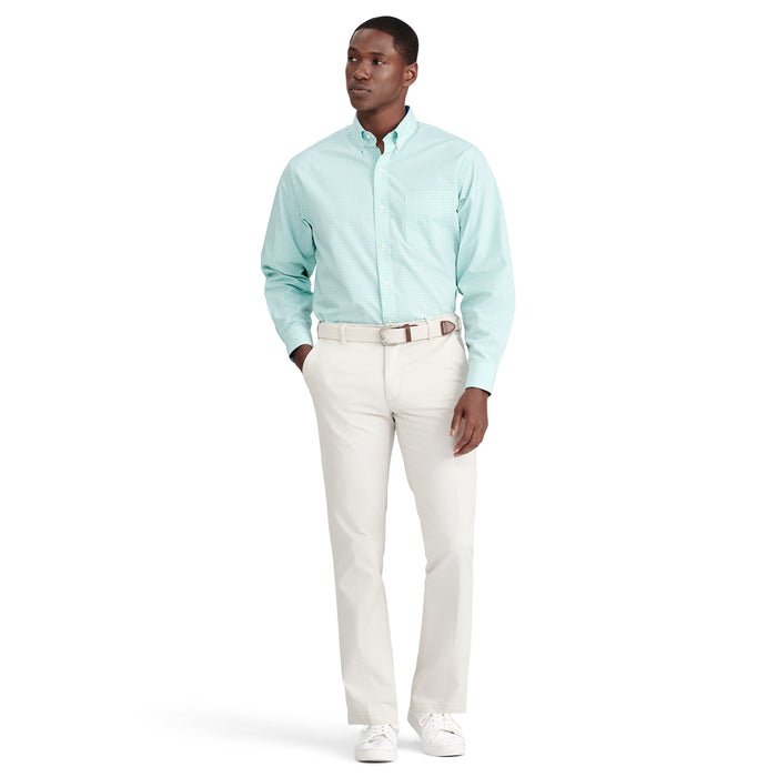 Izod PERFORMANCE FLAT FRONT CHINO PANTS - WARM PEARL