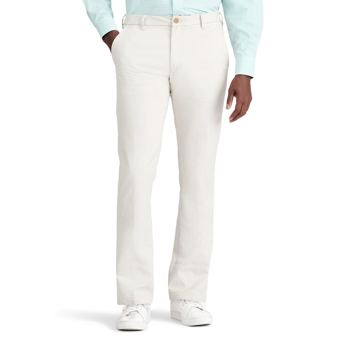 izod PERFORMANCE FLAT FRONT CHINO PANTS - WARM PEARL