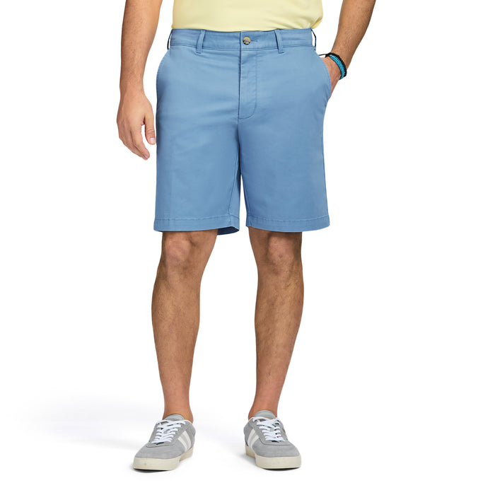 izod SALTWATER 9.5" FLAT FRONT CHINO SHORT - RIVIERA