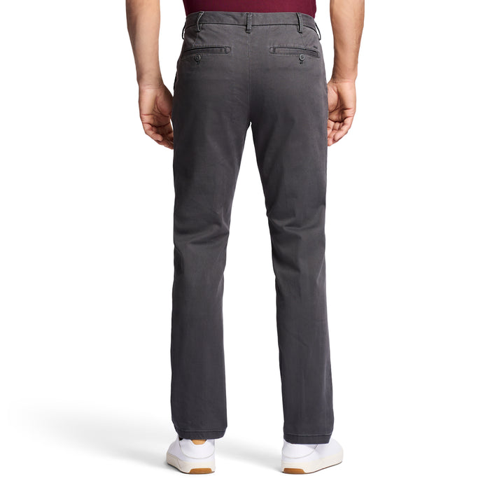 Izod SALTWATER FLAT FRONT CHINO PANT - ASPHALT