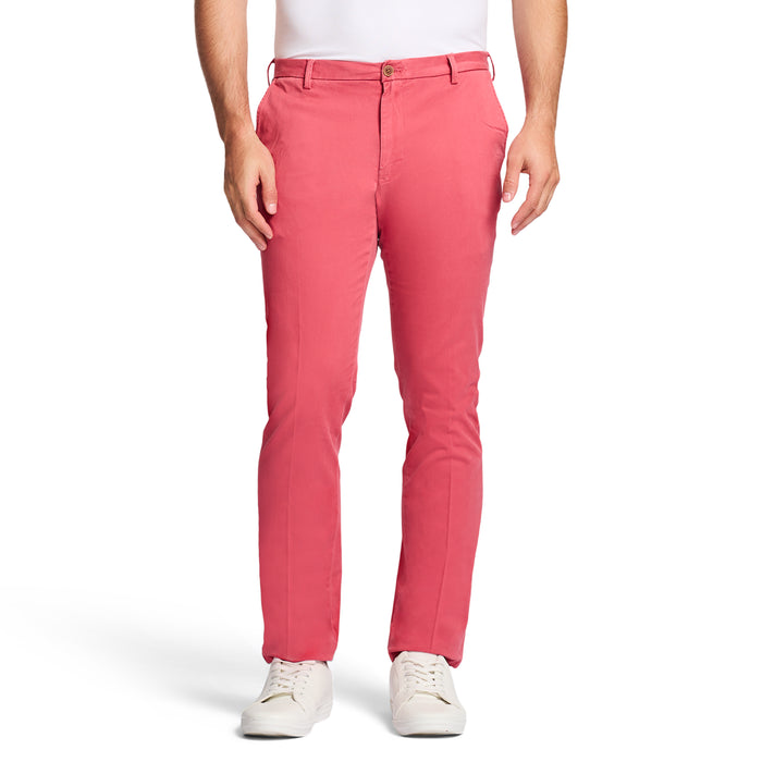 izod SALTWATER FLAT FRONT CHINO PANT - SALTWATER RED
