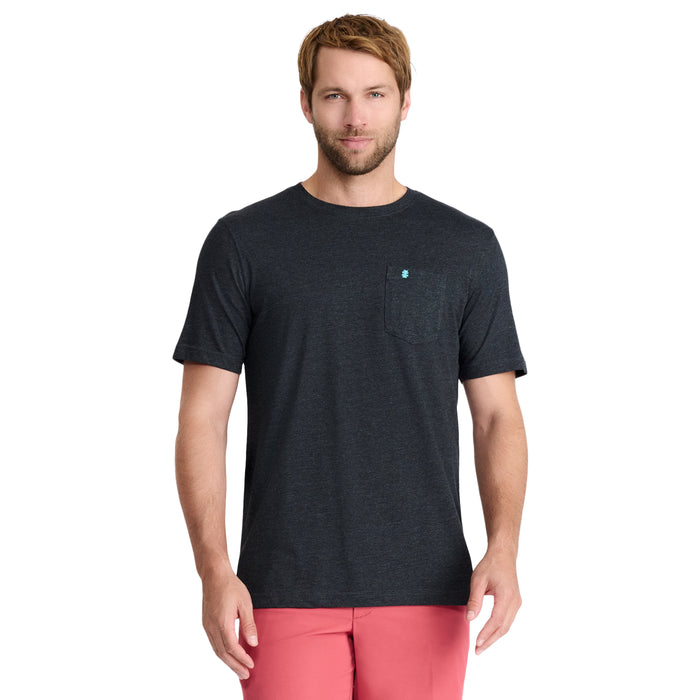 izod SALTWATER SOFT WASH POCKET TEE - BLACK