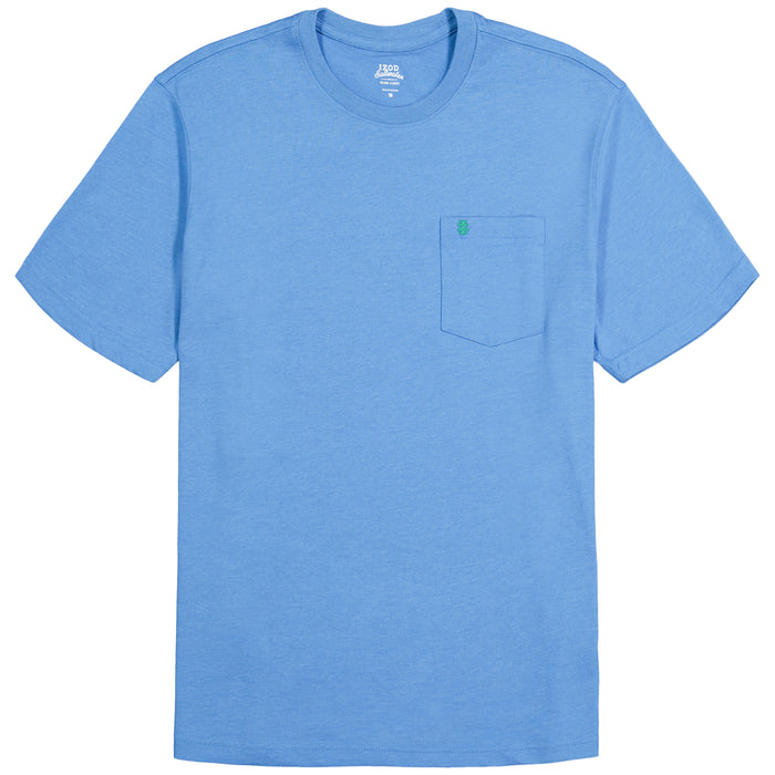Izod SALTWATER SOFT WASH POCKET TEE - BLUE REVIVAL