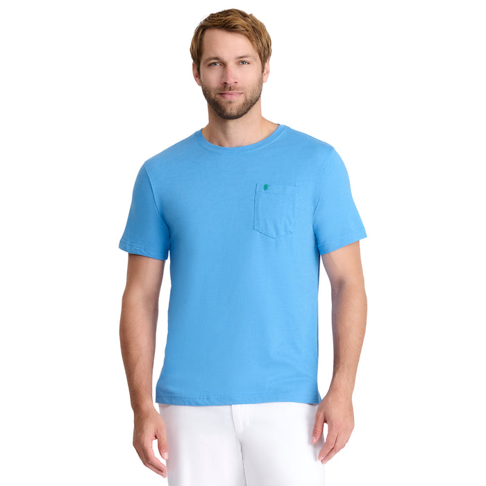 izod SALTWATER SOFT WASH POCKET TEE - BLUE REVIVAL
