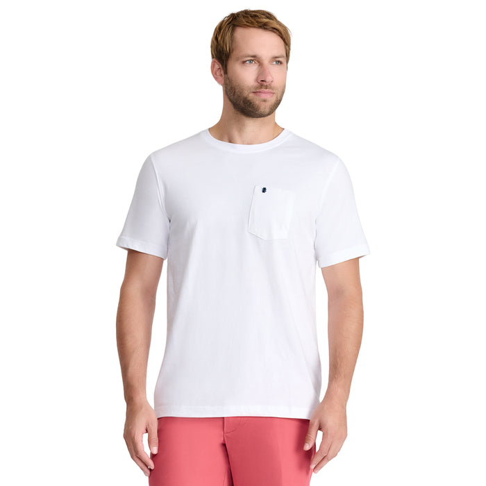izod SALTWATER SOFT WASH POCKET TEE - BRIGHT WHITE