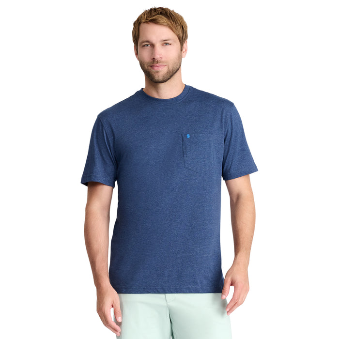 izod SALTWATER SOFT WASH POCKET TEE - CLUB BLUE