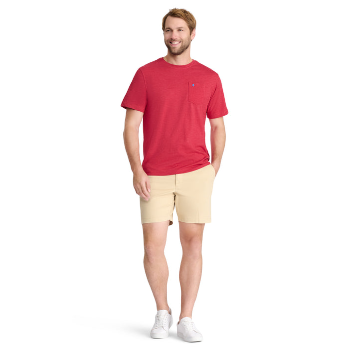 Izod SALTWATER SOFT WASH POCKET TEE - GLOSSY RED