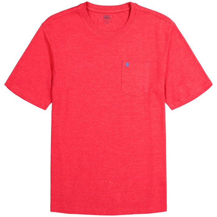 Izod SALTWATER SOFT WASH POCKET TEE - GLOSSY RED