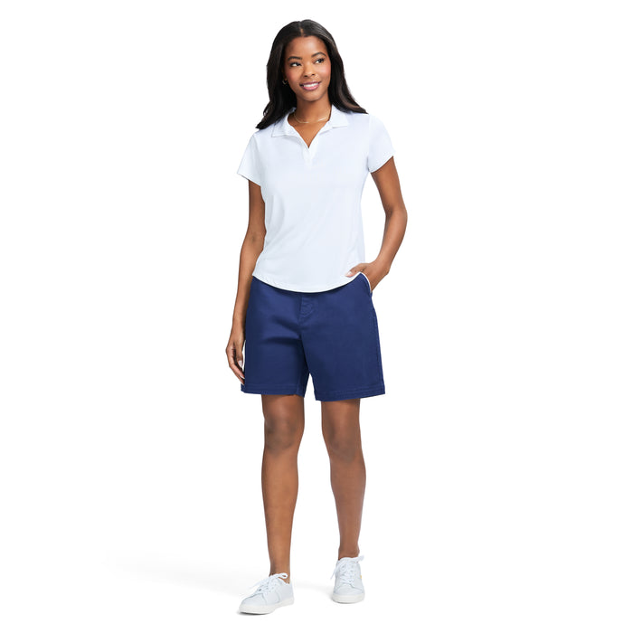 Izod SIMONE SHORT SLEEVE POLO - BRIGHT WHITE