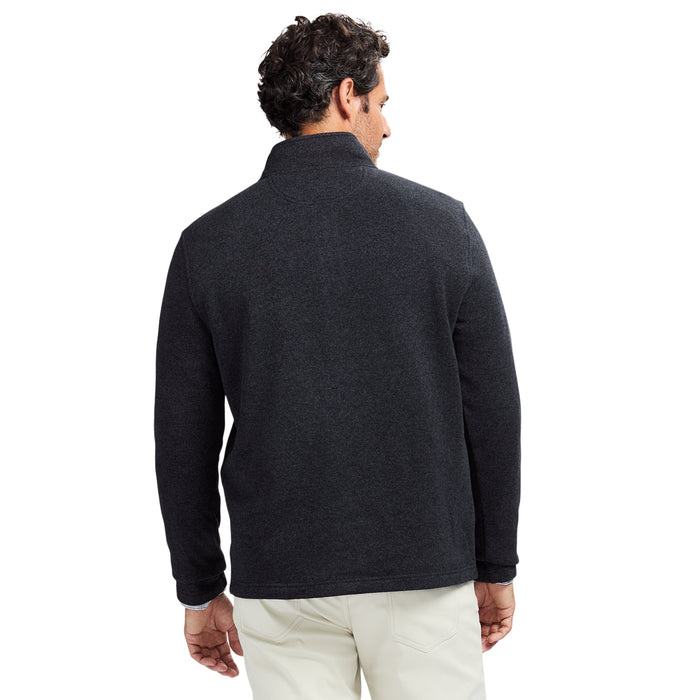 Izod SWEATER FLEECE QUARTER ZIP - BLACK