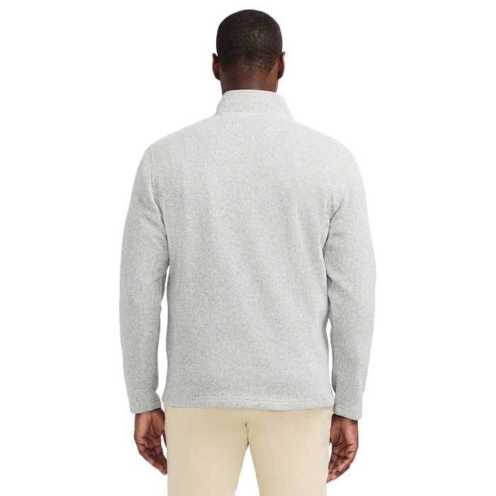 Izod SWEATER FLEECE QUARTER ZIP - LT GREY HTHR
