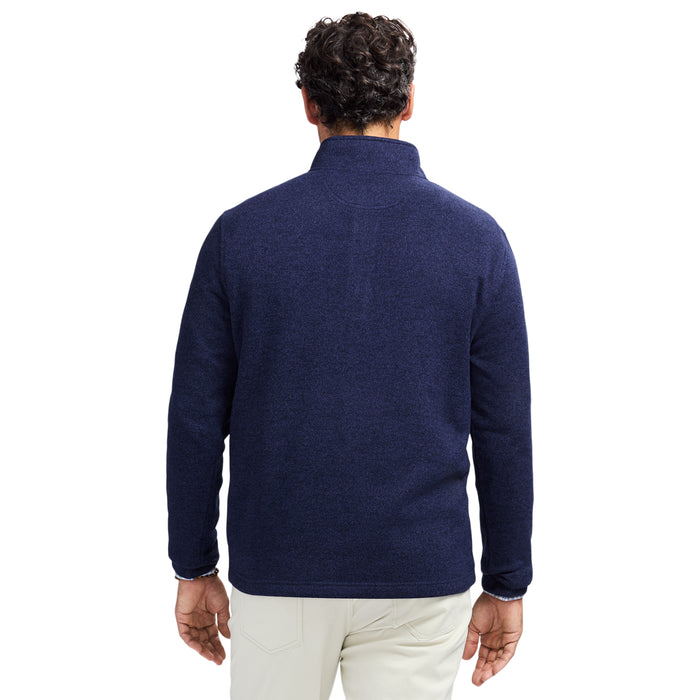 Izod SWEATER FLEECE QUARTER ZIP - NAVY BLAZER
