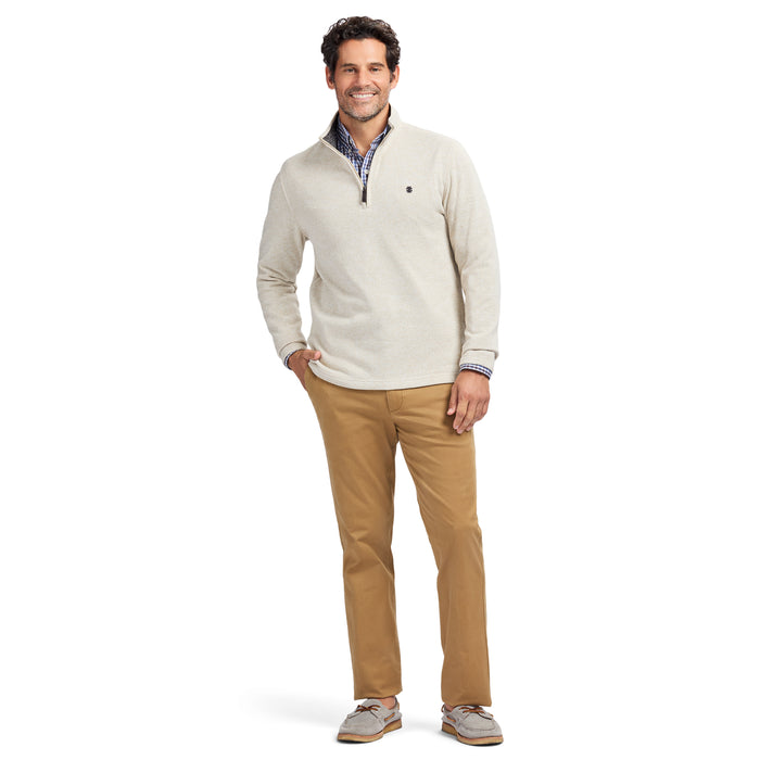 Izod SWEATER FLEECE QUARTER ZIP - ROCK HTHR