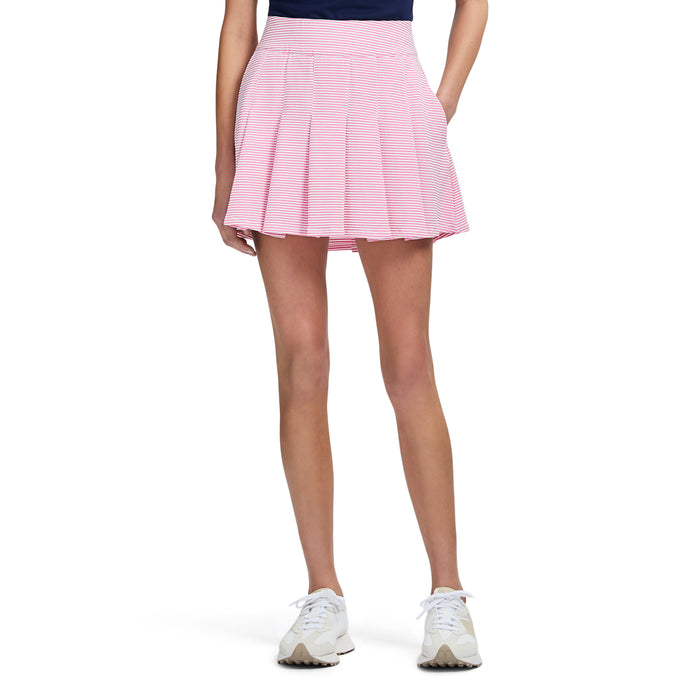 izod PAULINE PERFORMANCE STRETCH 15" PLEATED PULL-ON SKORT - SACHET PINK