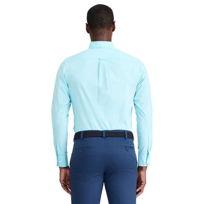 Izod PERFORMANCE COMFORT LONG SLEEVE BUTTON DOWN SHIRT - BLUE RADIANCE