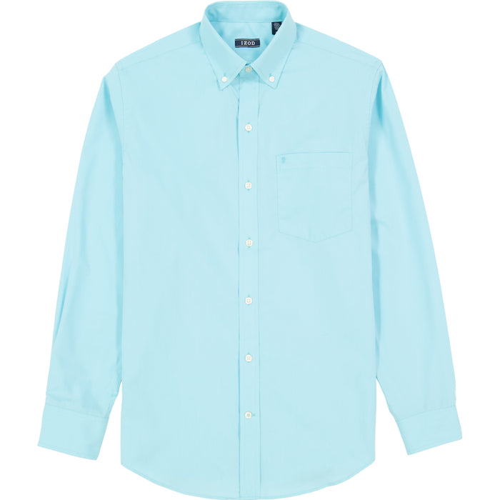 Izod PERFORMANCE COMFORT LONG SLEEVE BUTTON DOWN SHIRT - BLUE RADIANCE