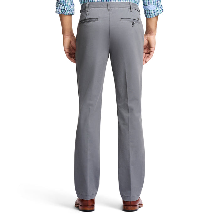 Izod PERFORMANCE FLAT FRONT CHINO PANTS - SMOKED PEARL