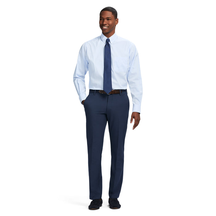 Izod PINPOINT OXFORD BUTTON DOWN DRESS SHIRT - CORNFLOWER BLUE