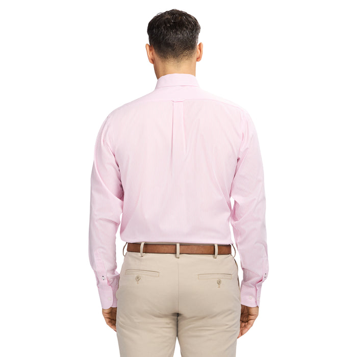 Izod PINPOINT OXFORD BUTTON DOWN DRESS SHIRT - LILAC SACHET