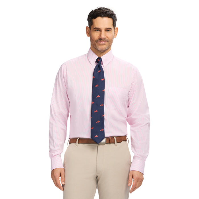 izod PINPOINT OXFORD BUTTON DOWN DRESS SHIRT - LILAC SACHET