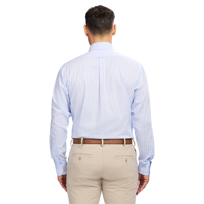 Izod PINPOINT OXFORD BUTTON DOWN DRESS SHIRT - TH LIGHT BLUE