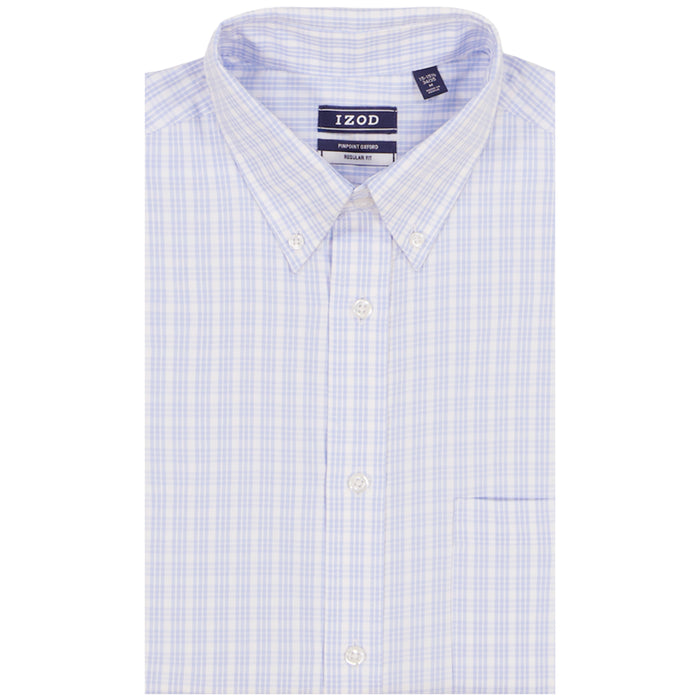 Izod PINPOINT OXFORD BUTTON DOWN DRESS SHIRT - TH LIGHT BLUE